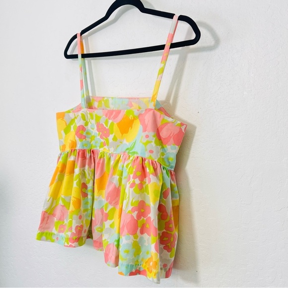 Handmade Vintage Floral Sheets Peplum Top M/L - Picture 2 of 6